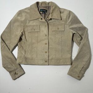 Coolwear Y2K Cropped Suede Jacket